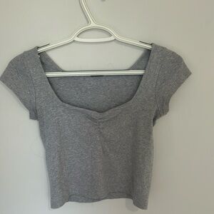 Brandy Melville Gray Crop Top